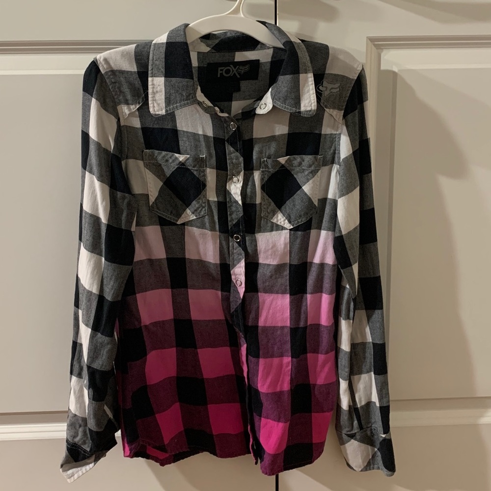 Fox pink ombré flannel